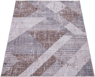 Paco Home Teppich »Bari 872«, rechteckig, Kurzflor, modernes geometrisches Design, Used-Look