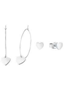 AMOR, Amor Ohrring-Set »Herzen, 2027181« (Set, 4 tlg.), 