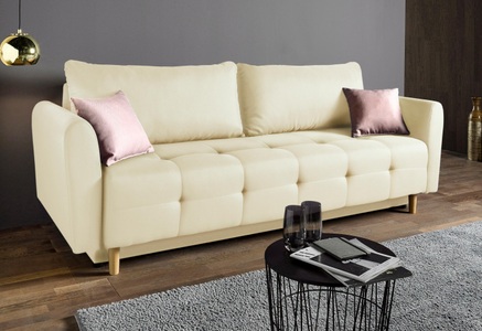 INOSIGN, INOSIGN Schlafsofa »Nordic«, inklusive Bettkasten und Zierkissen, INOSIGN Schlafsofa Nordic, inklusive Bettkasten und Zierkissen