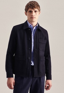 Seidensticker, Casual Hemd Regular Fit Langarm Uni Herren Dunkelblau XXL, 
