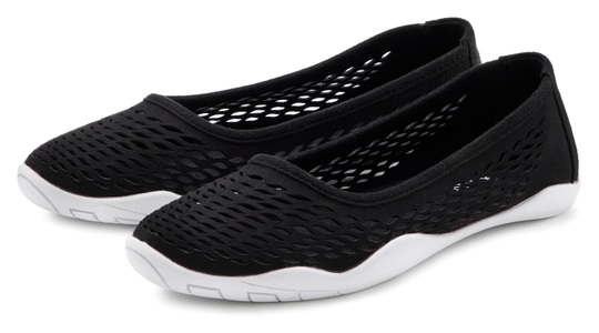 LASCANA Ballerina, Freizeitschuh, Slipper, Halbschuh superleicht, flexible Sohle VEGAN