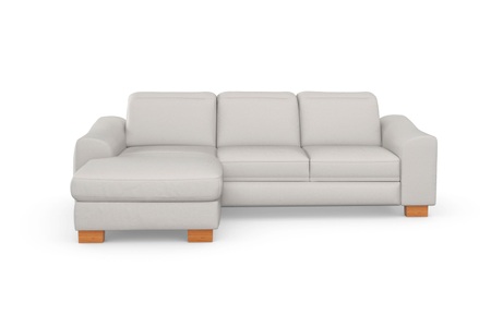 sit&more Ecksofa »Durness«, mit Federkern und hochwertigen Massivholzfüssen, wahlweise mit Kopfteilverstellung, Bettfunktion und Bettkasten oder mit Bettfunktion und Bettkasten