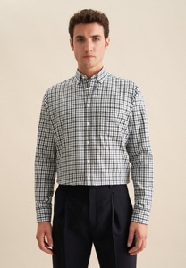 Seidensticker, seidensticker Flanellhemd »Regular«, Regular Langarm Button-Down-Kragen Karo, seidensticker Flanellhemd »Regular« Regular 1/1 Button-Down-Kragen Karo