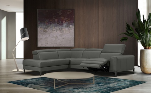 CALIA ITALIA, CALIA ITALIA Ecksofa »Benja, Designsofa mit erstklassigen Komfortfunktionen zum Wohlfühlen« in Leder, mit elektrischer Relaxfunktion, CALIA ITALIA Ecksofa »Benja, Designsofa mit erstklassigen Komfortfunktionen zum Wohlfühlen« in Leder, mit elektrischer Relaxfunktion