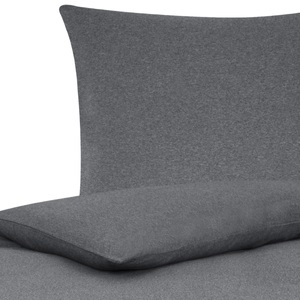 TRAUMSCHLAF, TRAUMSCHLAF Bettwäsche »Jersey Melange«, (3 tlg.), schlichte bügelfreie Ganzjahreswäsche, 
