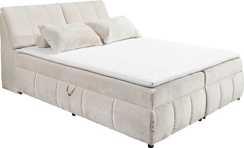 ED EXCITING DESIGN Boxbett »Valencia«, inkl. Bettkasten und Stauraum im Kopfteil