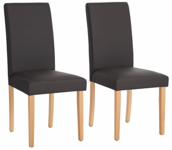 HOME AFFAIRE, Home affaire 4-Fussstuhl »Roko«, (Set), 2 St., Kunstleder, im 2er, 4er oder 6er-Set, Home affaire Esszimmerstuhl »Roko«, (Set), 2 St., Kunstleder, im 2er, 4er oder 6er-Set, Gestell Massivholz