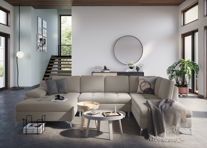 sit&more Wohnlandschaft, mit Recamiere, wahlweise mit Bettfunktion und Bettkasten