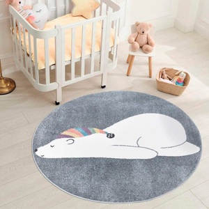 Carpet City Kinderteppich »ANIME921«, rund, 11 mm Höhe, Kinderzimmer Teppich Modern mit lustigen Cartoon-Figuren, Multi