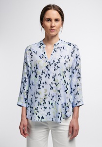 Eterna, ETERNA DREIVIERTELARM BLUSE MODERN CLASSIC VISKOSE BLAU BEDRUCKT, Eterna Shirtbluse »CLASSIC FIT«