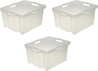 keeeper, keeeper Aufbewahrungsbox »franz«, (Set, 3 St.), 24 Liter, keeeper Organizer »franz«, (Set, 3 St.), Aufbewahrungsboxen xl, 24 Liter, hochwertiger Kunststoff