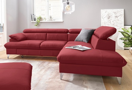 Cotta, COTTA Ecksofa »Caluso«, inklusive Kopfteilverstellung, wahlweise mit Bettfunktion, COTTA Ecksofa »Caluso L-Form« mit Kopfteilverstellung, wahlweise mit Bettfunktion & Bettkasten