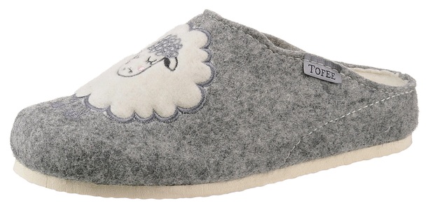 Tofee, Tofee Pantoffel, mit Schaf-Motiv, 