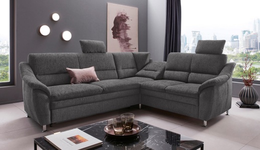 PLACES OF STYLE, Places of Style Ecksofa »Cardoso«, Federkern, wahlweise mit Bett, Schubkasten, teilweise Relaxfunktion, 