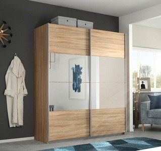 rauch ORANGE, rauch ORANGE Schwebetürenschrank »Quadra«, mit Spiegelelementen, rauch Schwebetürenschrank »Quadra«, mit Spiegelelementen
