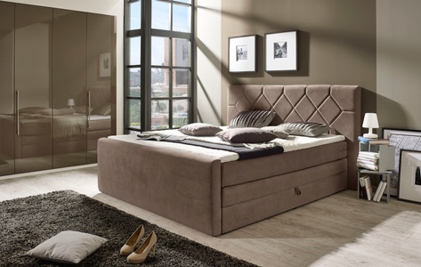 PLACES OF STYLE, Places of Style Boxspringbett »Atlanta«, inklusive Topper und Bettkasten, Places of Style Boxspringbett »Atlanta«, inklusive Topper und Bettkasten