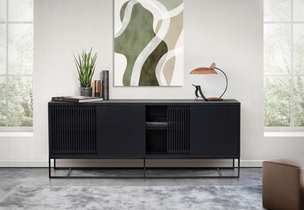 Woodman Sideboard »Ende«, teilmassiv, Metallfüsse, Breite 188 cm