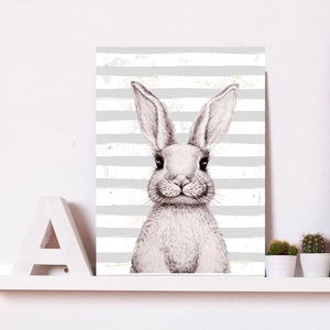 QUEENCE, queence Metallbild »Gail«, Hase, (1 St.), Stahlschilder, queence Metallbild »Gail«, Hase, (1 St.), Stahlschilder