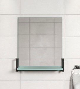 trendteam Badspiegel »Matix Wandspiegel«, (1 St.), eckiger Badspiegel mit Ablage, Breite 64 cm, grau blau