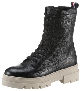 Tommy Hilfiger, Tommy Hilfiger Schnürboots »MONOCHROMATIC LACE UP BOOT«, mit heller Laufsohle, 