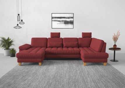 SIT&MORE, sit&more Wohnlandschaft, wahlweise mit Bettfunktion, Bettkasten, Sitztiefenverstellung, sit&more Wohnlandschaft »Westham U-Form«, wahlweise mit Bettfunktion, Bettkasten, Sitztiefenverstellung