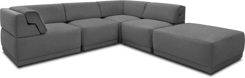 DOMO collection, DOMO collection Loungesofa »800007«, (Set, 5 Teile), Rückenkissen aufstellbar, unendlich erweiterbar, DOMO collection Loungesofa »800007«, (Set, 5 Teile), Rückenkissen aufstellbar, unendlich erweiterbar