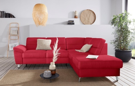 SIT&MORE, sit&more Ecksofa, sit&more Ecksofa »Sorano L-Form«, wahlweise mit Bettfunktion und Bettkasten