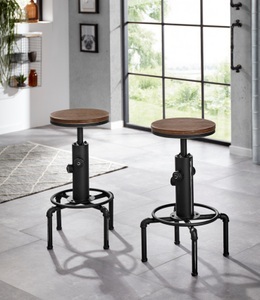 home24, home24 Barhocker Piper (2er-Set), Homexperts Barhocker »Solid«, (2 St.), Industrial Design mit used Look