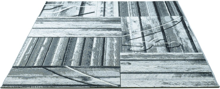 Sansibar, Sansibar Teppich »Rantum Beach SA-023«, rechteckig, Flachgewebe, modernes Design, Motiv Holzdielen, In- & Outdoor geeignet, Sansibar Teppich »Rantum Beach SA-023«, rechteckig, 5 mm Höhe, Flachgewebe, modernes Design, Motiv Holzdielen, In- & Outdoor geeignet