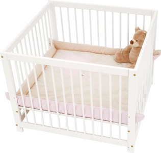 Hoppekids, Hoppekids Laufgitter »IDA-MARIE«, 3fach höhenverstellbar, mit Matratze und Spieldecke in 2 Farben, Hoppekids Laufgitter »IDA-MARIE«, 3fach höhenverstellbar, mit Matratze und Spieldecke in 2 Farben