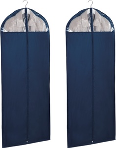 Wenko, WENKO Kleidersack »Business«, (Set, 2 St.), Polyester, 150 x 60 cm, WENKO Kleidersack »Modell Business«, (Set, 2 St.), Kleiderhülle mit Sichtfenster & Reissverschluss, abwaschbar, 150x60 cm