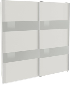 Wimex, Wimex Schwebetürenschrank »Altona«, Wimex Schwebetürenschrank »Altona«, mit Glaselementen und zusätzlichen Einlegeböden