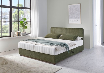 ATLANTIC home collection Bett »Corinna«, Boxbett inkl. Stauraum, Cord, erhältlich in unterschiedlichen Breiten