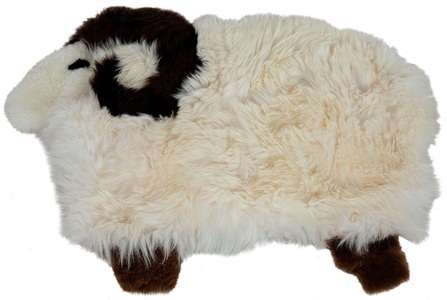 PACO HOME, Paco Home Fellteppich »Australisches Lammfell - Schaf«, Motivform, 45 mm Höhe, Kinderteppich, echtes Lammfell, Kinderzimmer, 