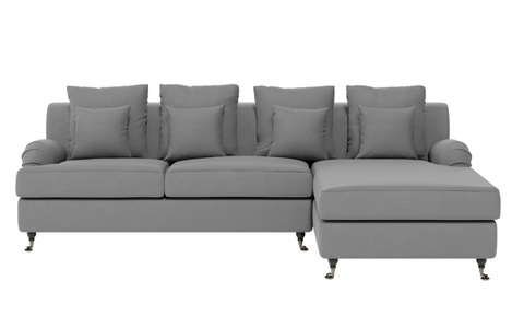 Guido Maria Kretschmer Home&Living, Guido Maria Kretschmer Home&Living Ecksofa »NORIN«, (2 St.), zwei Fussarten: vorne - Rollen, hinten - Holzfüsse, Guido Maria Kretschmer Home&Living Ecksofa »NORIN L-Form«, zwei Fussarten: vorne - Rollen, hinten - Holzfüsse