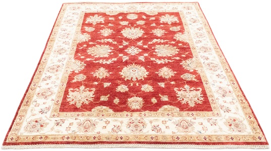 MorgenLand, morgenland Wollteppich »Ziegler Teppich handgeknüpft rot«, rechteckig, 6 mm Höhe, morgenland Wollteppich »Ziegler Teppich handgeknüpft rot«, rechteckig, 6 mm Höhe