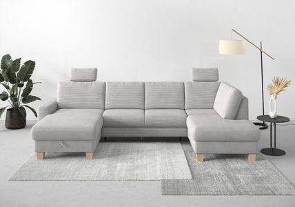 Home affaire Wohnlandschaft »Summer«, mit oder ohne Bettfunktion und Bettkasten, Cord-Bezug