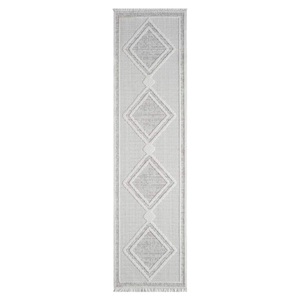 Carpet City Teppich »LINDO 8853«, rechteckig, Kurzflor, Hochtief-Muster/ 3D-Effekt, Fransen, Boho-Stil, Wohnzimmer