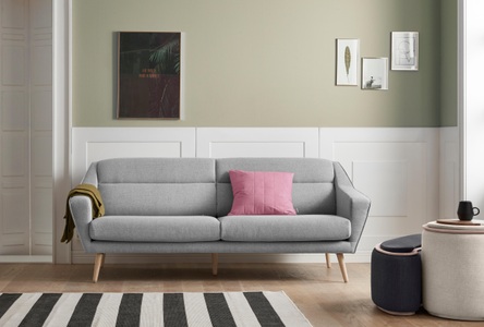 ANDAS, andas 3-Sitzer »Bille«, mit Naht im Rückenkissen und Eiche-Beinen, Design by Morten Georgsen, andas 3-Sitzer »Bille«, mit Naht im Rückenkissen und Eiche-Beinen, Design by Morten Georgsen