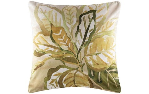 KAS, KAS - Zierkissen FALLON - Polyester - grün - 50/50 cm, Kas Dekokissen »Plantation«