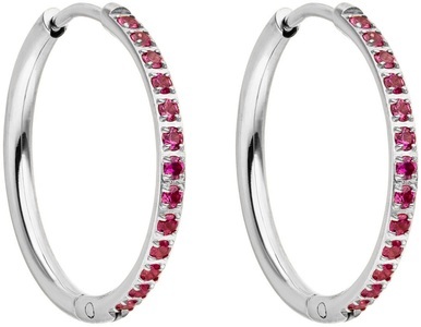 Purelei, Purelei Paar Creolen »Schmuck Geschenk Romance Ohrringe, 23452«, mit Zirkonia (synth.), Purelei Paar Creolen »Schmuck Geschenk Romance Ohrringe, 23452«, mit Zirkonia (synth.)