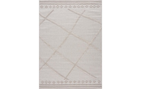undefined, Teppich »Santorini«, quadratisch, - mm Höhe, Carpet City Teppich »In-& Outdoorteppich Santorini 58578, 3D-Effekt, Raute-Optik«, rechteckig, 5 mm Höhe, Wetterfest & UV-beständig für Terrasse, Balkon, Küche, Flur