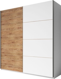 INOSIGN, INOSIGN Schiebetürenschrank »Galaxy«, ohne Spiegel, INOSIGN Schiebetürenschrank »Galaxy Breite 200,220 oder 270cm breit, Kleiderschrank, Wäscheschrank«, INKLUSIVE kompletter Innenausstattung, Metallgriffe
