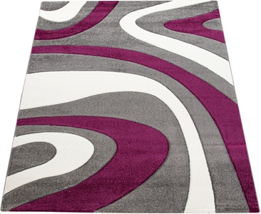 PACO HOME, Paco Home Teppich »Inferno 241«, rechteckig, 17 mm Höhe, Kurzflor, modernes Design, handgearbeiteter Konturenschnitt, ideal im Wohnzimmer & Schlafzimmer, 