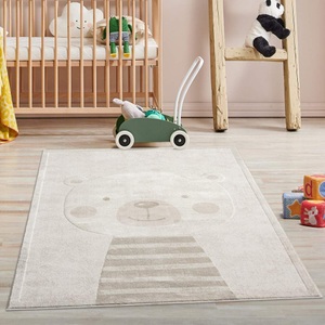 Carpet City Kinderteppich »MARA710«, rechteckig, Kinderzimmer Teppich Tiere Beige Spielzimmer