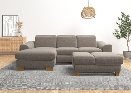Home affaire Ecksofa »Dundee«, wahlweise mit Kopfteilverstellung und zusätzlich mit Bettfunktion