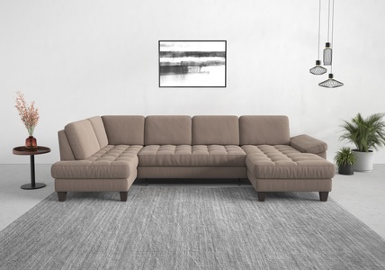 SIT&MORE, sit&more Wohnlandschaft, wahlweise mit Bettfunktion, Bettkasten, Sitztiefenverstellung, sit&more Wohnlandschaft »Westham U-Form«, wahlweise mit Bettfunktion, Bettkasten, Sitztiefenverstellung