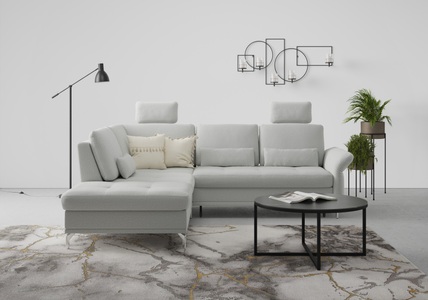 INOSIGN, INOSIGN Ecksofa »Palm Beach«, Federkern, mit Sitztiefenverstellung, wahlweise mit Bettfunktion, Bettkasten und Armteilverstellung, INOSIGN Ecksofa »Palm Beach L-Form«, Federkern, mit Sitztiefenverstellung, wahlweise mit Bettfunktion