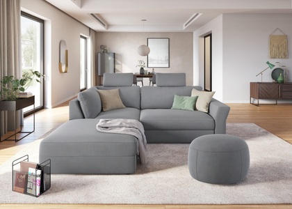 SIT&MORE, sit&more Ecksofa, inklusive Sitztiefenverstellung, sit&more Ecksofa »Cadabra L-Form«, Breite 243 cm, inklusive Sitztiefenverstellung