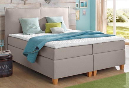HOME AFFAIRE, Home affaire Boxspringbett »Houssay«, inkl. Topper, 5 Breiten, 2 Härtegraden auch in Überlänge 220 cm, Home affaire Boxspringbett »Houssay«, inkl. Topper, 5 Breiten, 2 Härtegraden auch in Überlänge 220 cm
